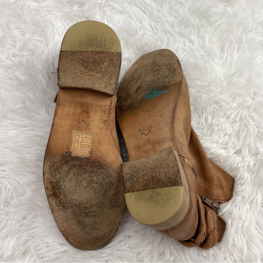 Free People Landslide Braided Leather Ankle Booties - Picture 9 of 12